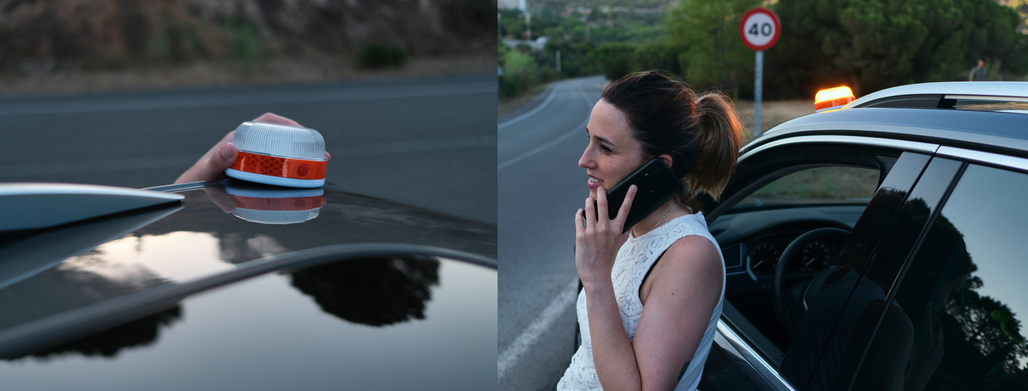 luz V16 conectada averia coche